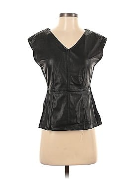 BCBGMAXAZRIA Faux Leather Top (view 1)