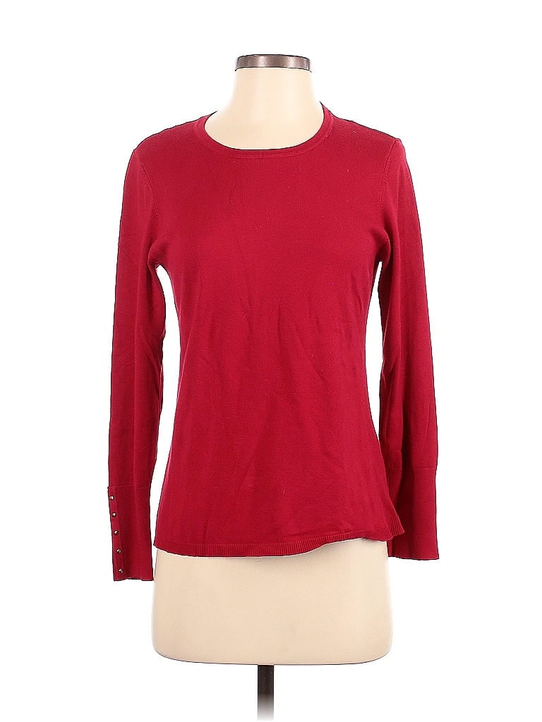 Pre-owned Jm Collection Pullover Sweater In Burgundy