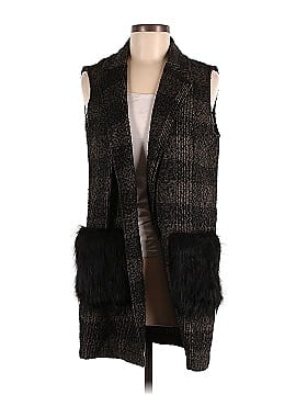 Zara Basic Faux Fur Vest (view 1)