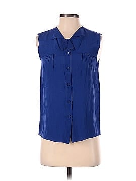 MADE IN ITALY Sleeveless Button-Down Shirt (view 1)