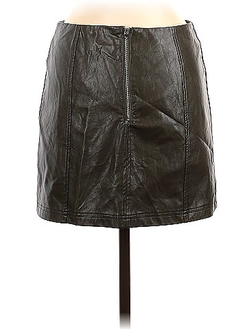 Alya Faux Leather Skirt (view 2)