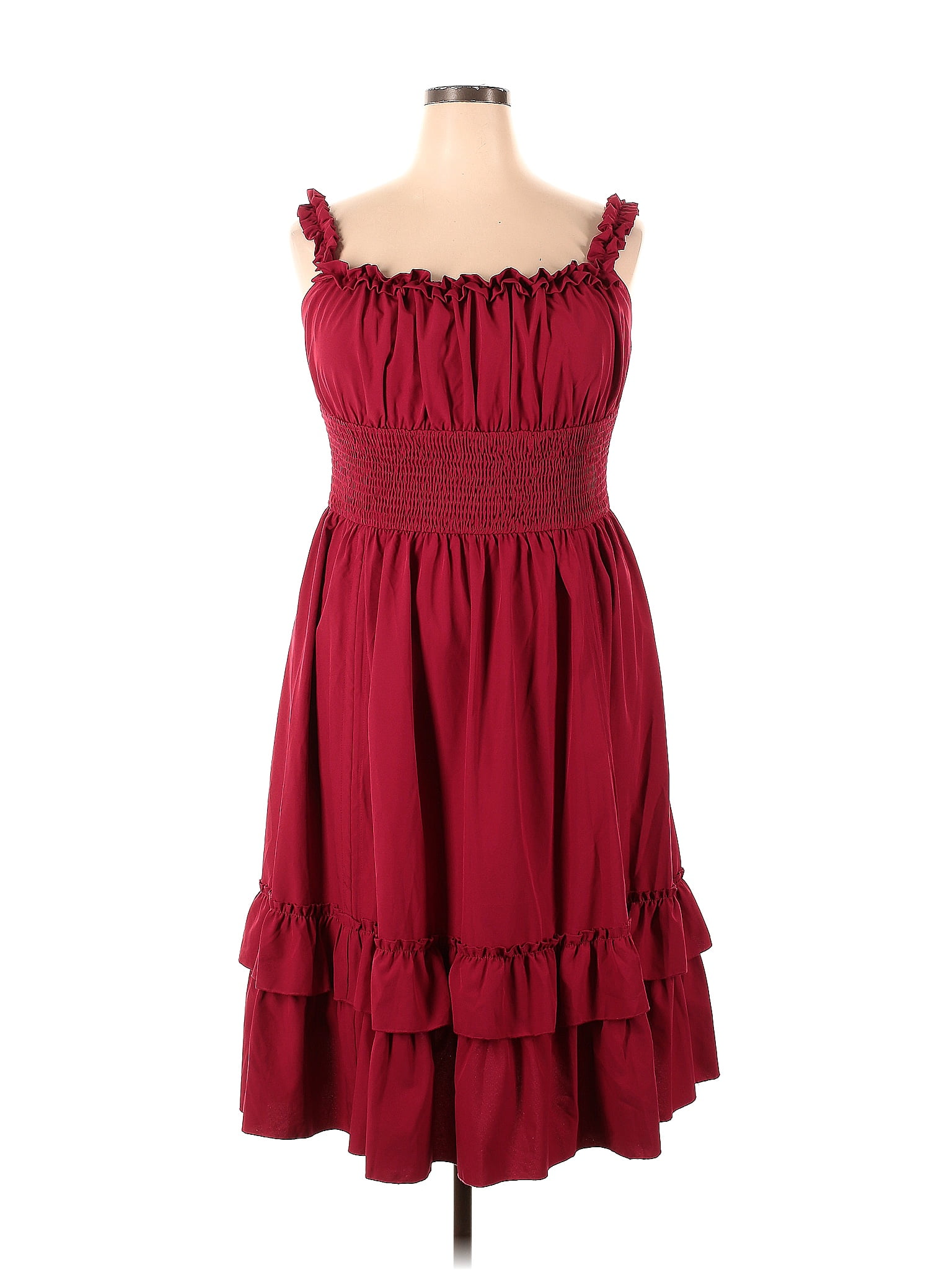 Scarlet Darkness Burgundy Casual Dress Size 2X (Plus) - 54% off | ThredUp