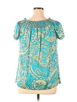 INC International Concepts Short Sleeve Silk Top (view 2)