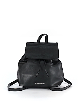 victoria secret black leather backpack