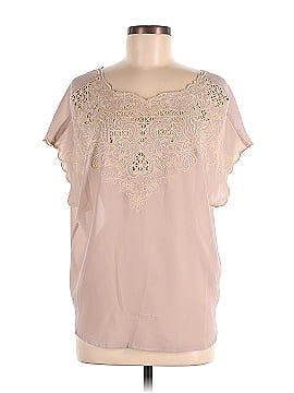 Champagne & Strawberry Short Sleeve Blouse (view 1)