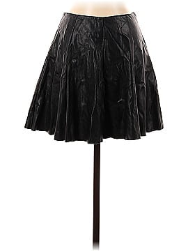 Aqua Faux Leather Skirt (view 1)