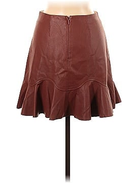 Rebecca Taylor Faux Leather Skirt (view 2)