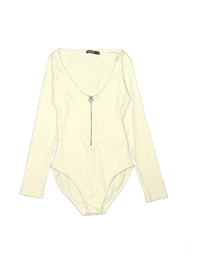 Pre-owned Nasty Gal Inc. Bodysuit In White