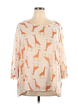 Peach Love Cream California 3/4 Sleeve Blouse (view 1)