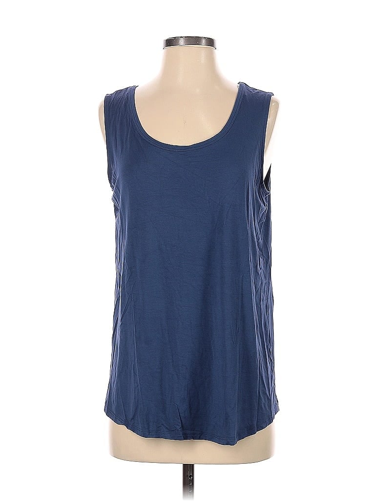 Pre-owned Rae Mode Tank Top Blue Scoop Neck Tops