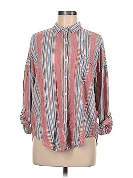 American Eagle Outfitters 3/4 Sleeve Button-Down Shirt (view 1)