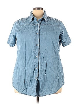 Woman Within Short Sleeve Button-Down Shirt (view 1)