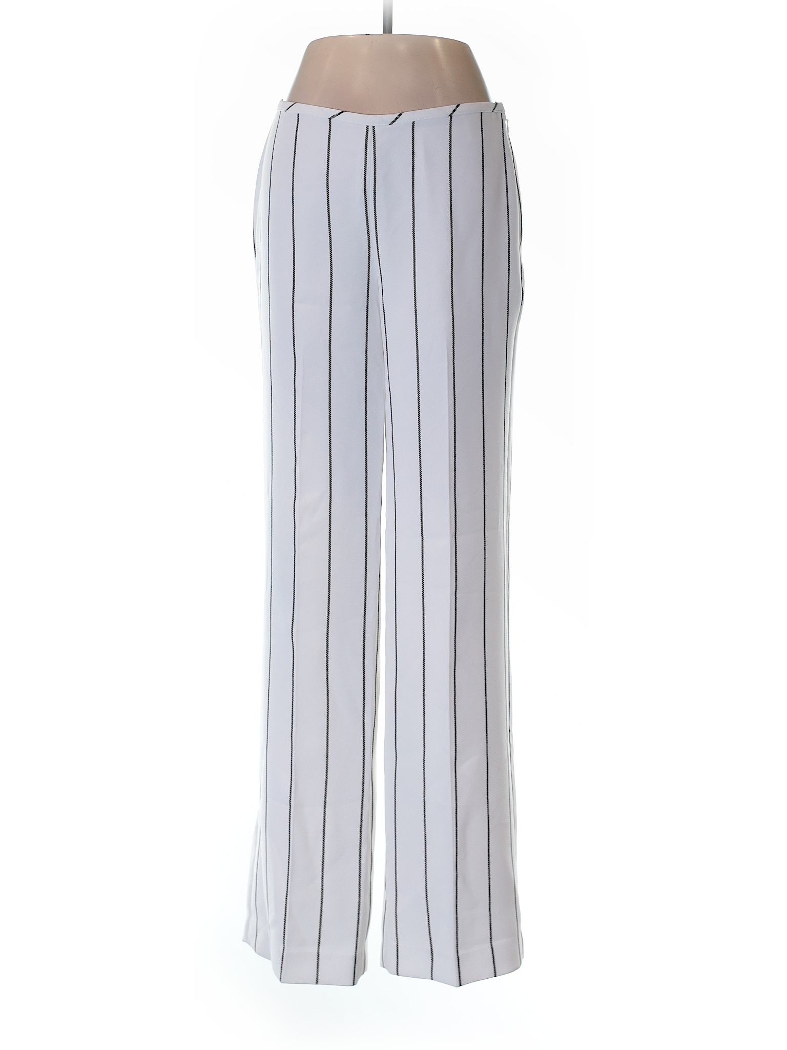 Talbots 100% Polyester Stripes White Dress Pants Size 2 - 83% off | thredUP