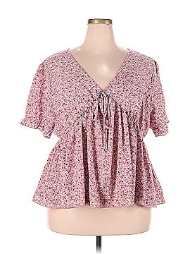 Shein Curve Short Sleeve Blouse (view 1)