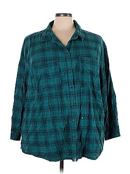 Ava & Viv 3/4 Sleeve Button-Down Shirt (view 1)