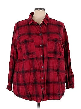 Ava & Viv 3/4 Sleeve Button-Down Shirt (view 1)