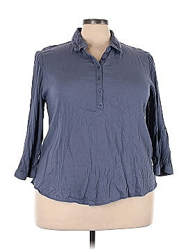 Caslon 3/4 Sleeve Button-Down Shirt (view 1)