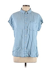 Cosmic Blue Love Short Sleeve Button Down Shirt