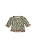 Banana Split 100% Cotton Animal Print Green 3/4 Sleeve Blouse 6-9 MO / 9 MO - photo 1