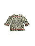 Banana Split 100% Cotton Animal Print Green 3/4 Sleeve Blouse 6-9 MO / 9 MO - photo 2