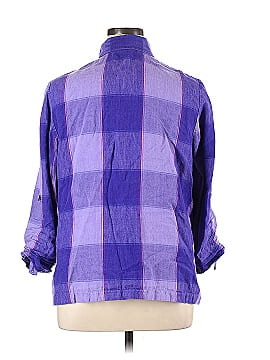 JM Collection 3/4 Sleeve Button-Down Shirt (view 2)