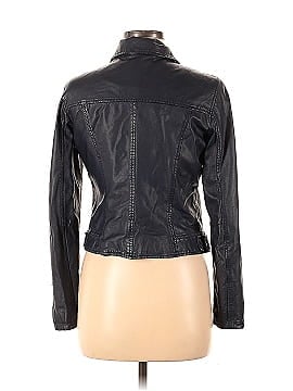 Slate & Willow Navy Leather Moto Jacket (view 2)