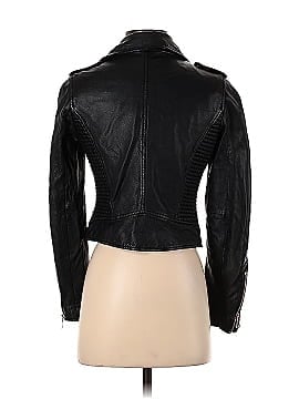 Slate & Willow Contrast Zip Leather Jacket (view 2)