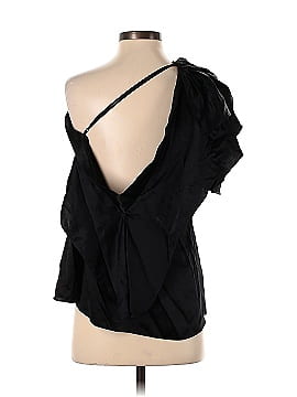 BCBGMAXAZRIA Short Sleeve Silk Top (view 2)