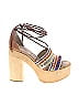 Sam Edelman Color Block Aztec Or Tribal Print Tan Heels Size 9 - photo 1