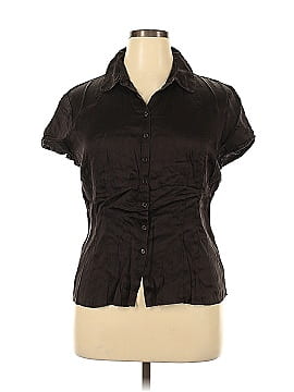 New York & Company Short Sleeve Silk Top (view 1)