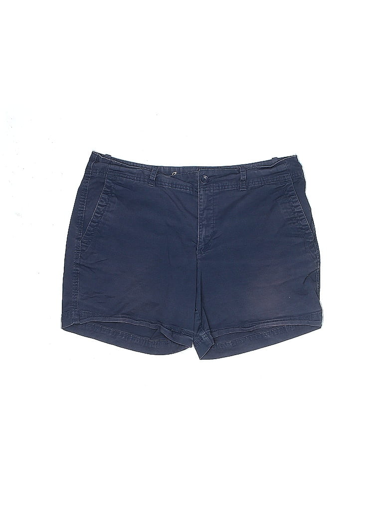 Eddie Bauer Solid Blue Khaki Shorts Size 12 66 off ThredUp