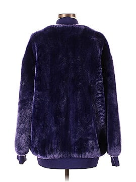 Tibi Purple Luxe Faux Fur Jacket (view 2)