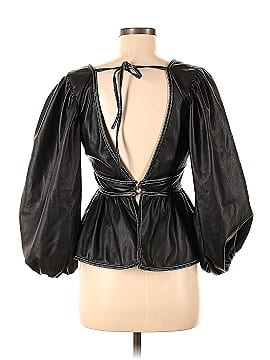 STAUD Faux Leather Luna Top (view 2)