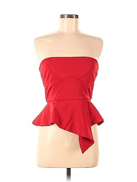 Cushnie Red Strapless Peplum Top (view 1)