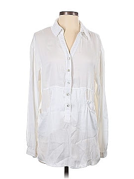 MiracleBody Long Sleeve Button-Down Shirt (view 1)