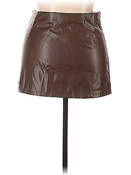 Cider Faux Leather Skirt (view 2)