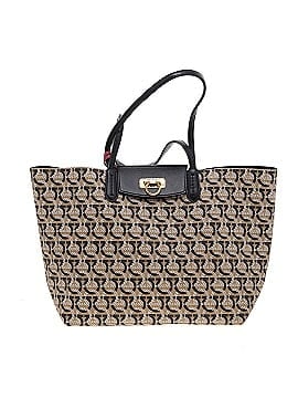 Salvatore Ferragamo Canvas Calfskin Gancini Tote (view 1)