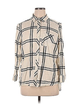 Faded Glory 3/4 Sleeve Button-Down Shirt (view 1)