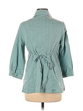 Announcements Maternity 3/4 Sleeve Button-Down Shirt (view 2)