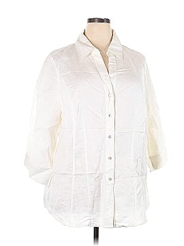 Soft by Avenue 3/4 Sleeve Button-Down Shirt (view 1)