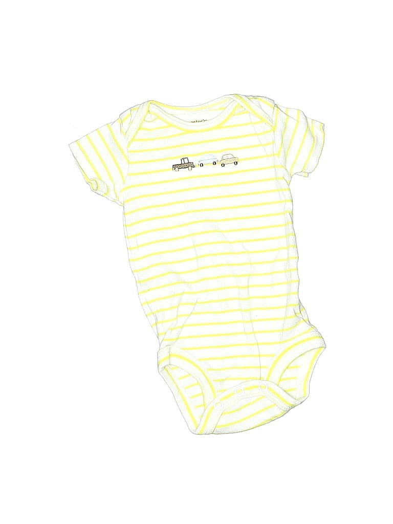Pre-owned Carter's Babies' Short Sleeve Onesie In Yellow