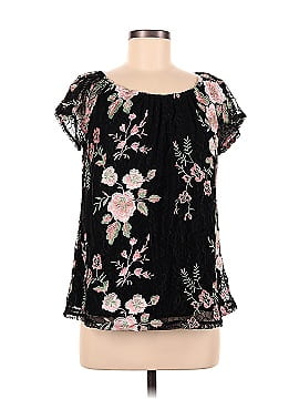 INC International Concepts Short Sleeve Blouse (view 1)