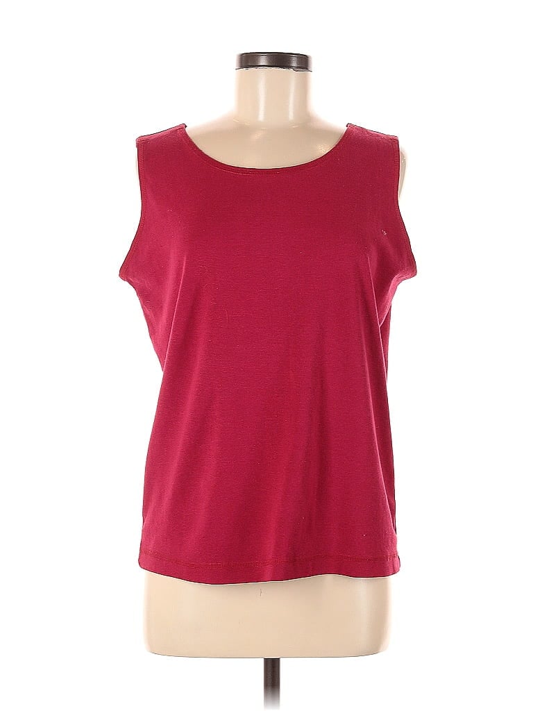 Lauren Brooke Burgundy Sleeveless Top Size M - photo 1