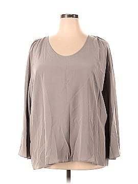 Icon Collection by Lane Bryant Long Sleeve Silk Top (view 1)
