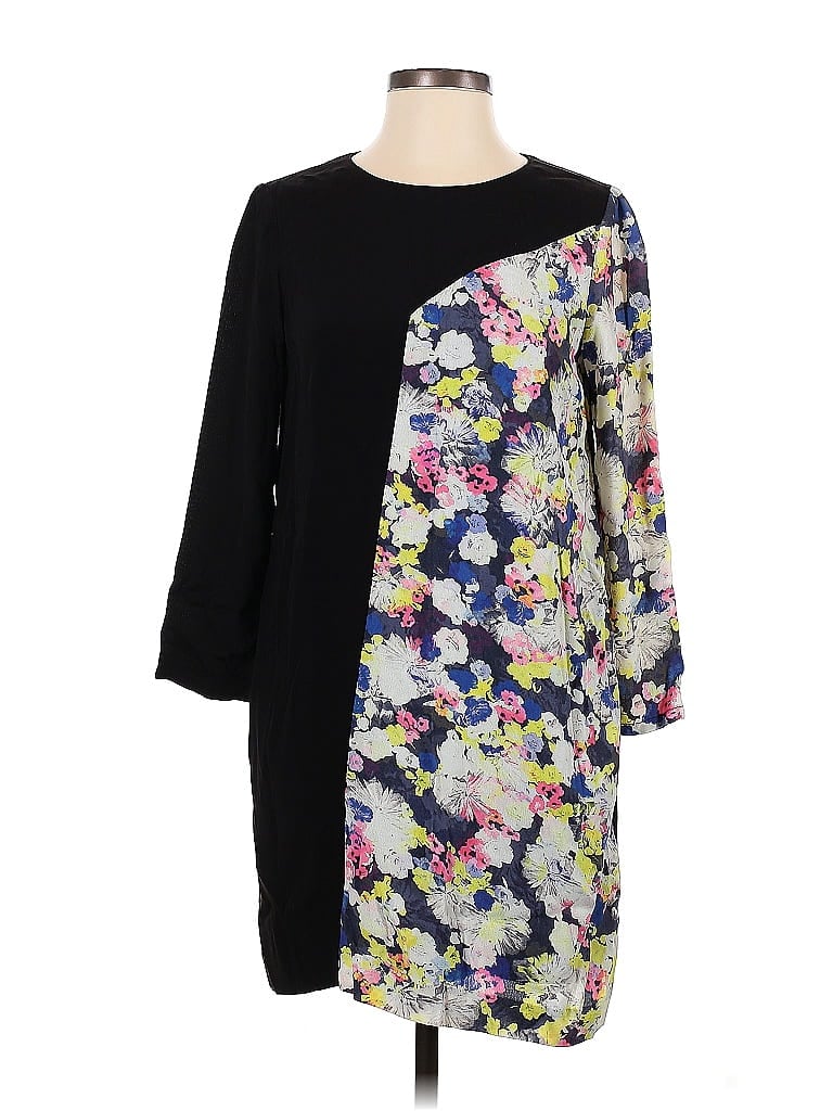 COR | Y Floral Graphic Black Casual Dress Size 2 - photo 1