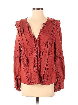 Rebecca Taylor Brick Embroidered Silk Top (view 1)