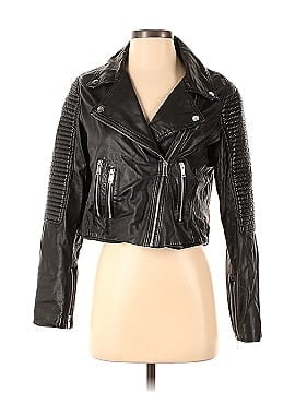 Samantha Sipos Basic Ribbed Leather Jacket (view 1)