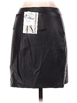 Naked Wardrobe Faux Leather Skirt (view 2)