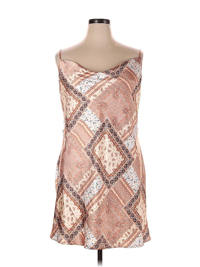 Pre-owned J For Justify Cocktail Dress In Brown