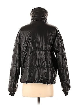 Samantha Sipos Black Faux Leather Puffer (view 2)
